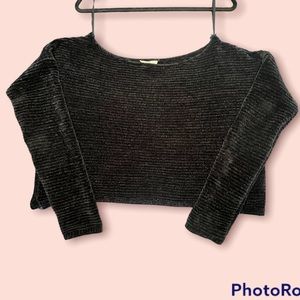 Garage Cold Shoulder Black Sweater Size Small